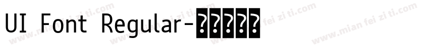 UI Font Regular字体转换